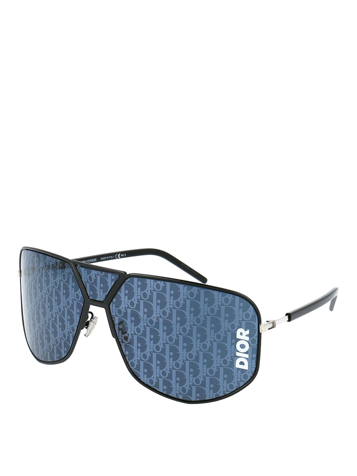 Dior Logo Printed Lens Metal Sunglasses in Black Lyst