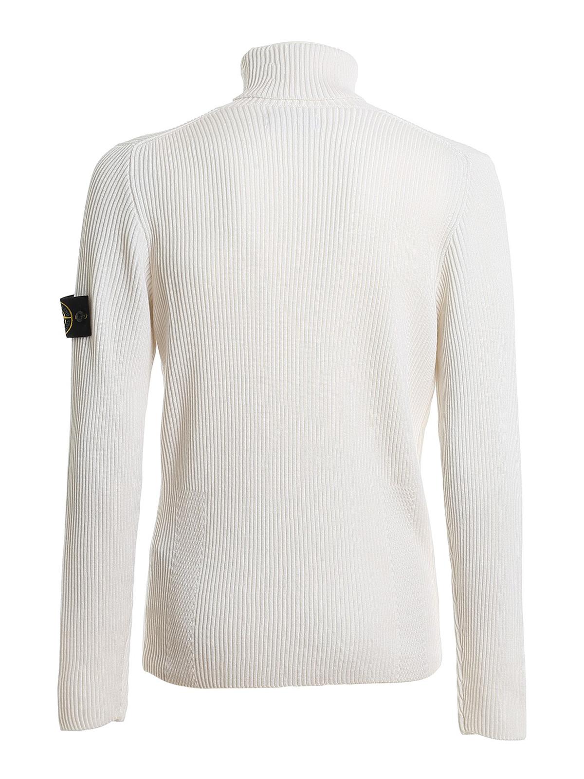 stone island white turtleneck