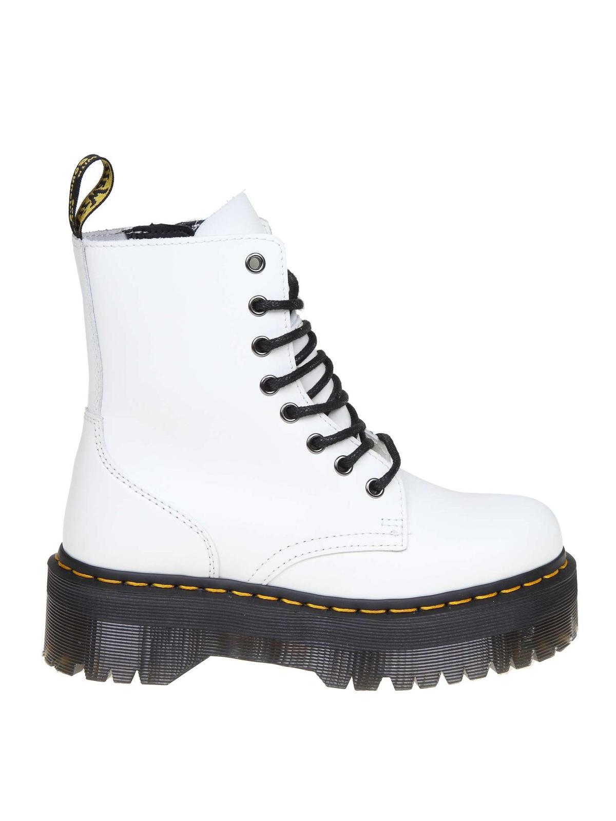 white platform doc marten boots