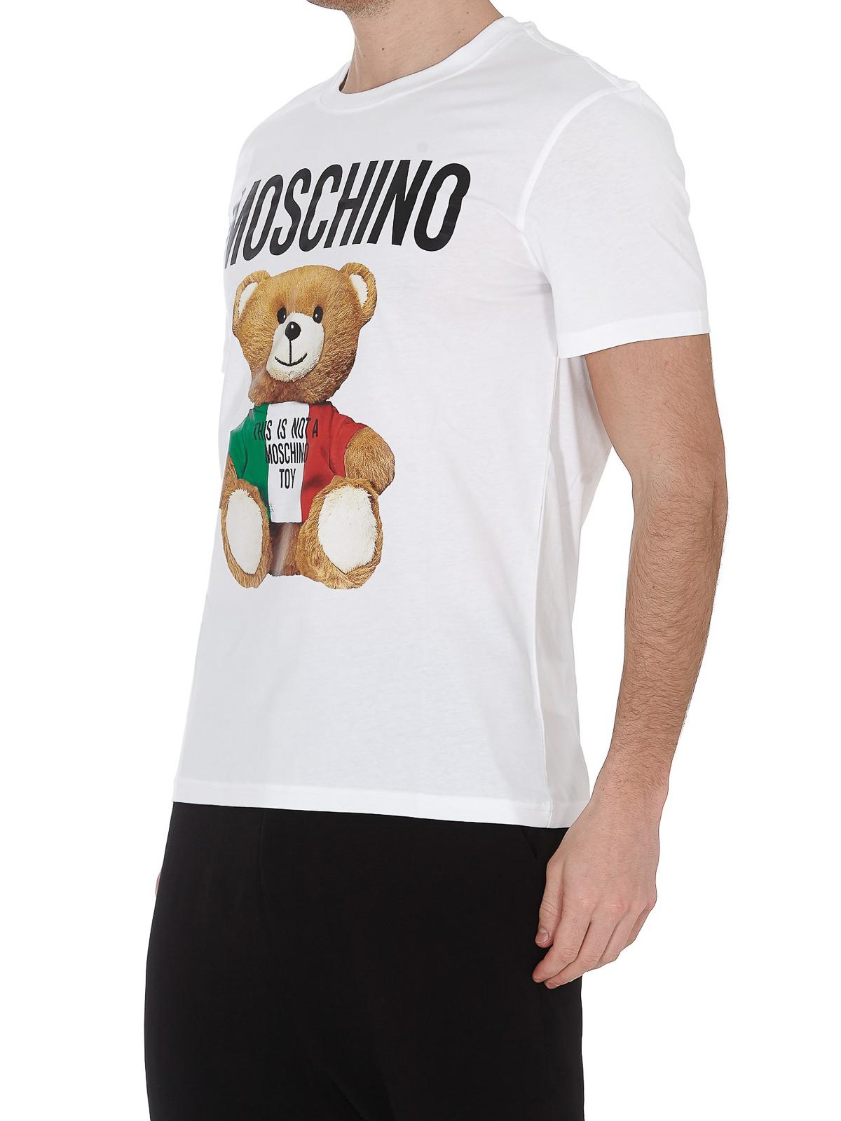 Moschino Cotton Teddy Tshirt in White for Men Lyst