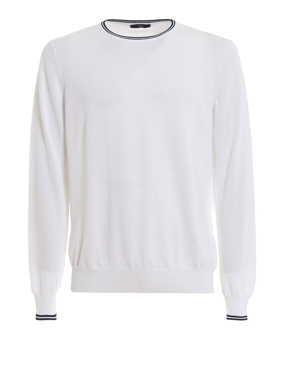 Fay White Cotton Sweater for Men - Save 7% - Lyst