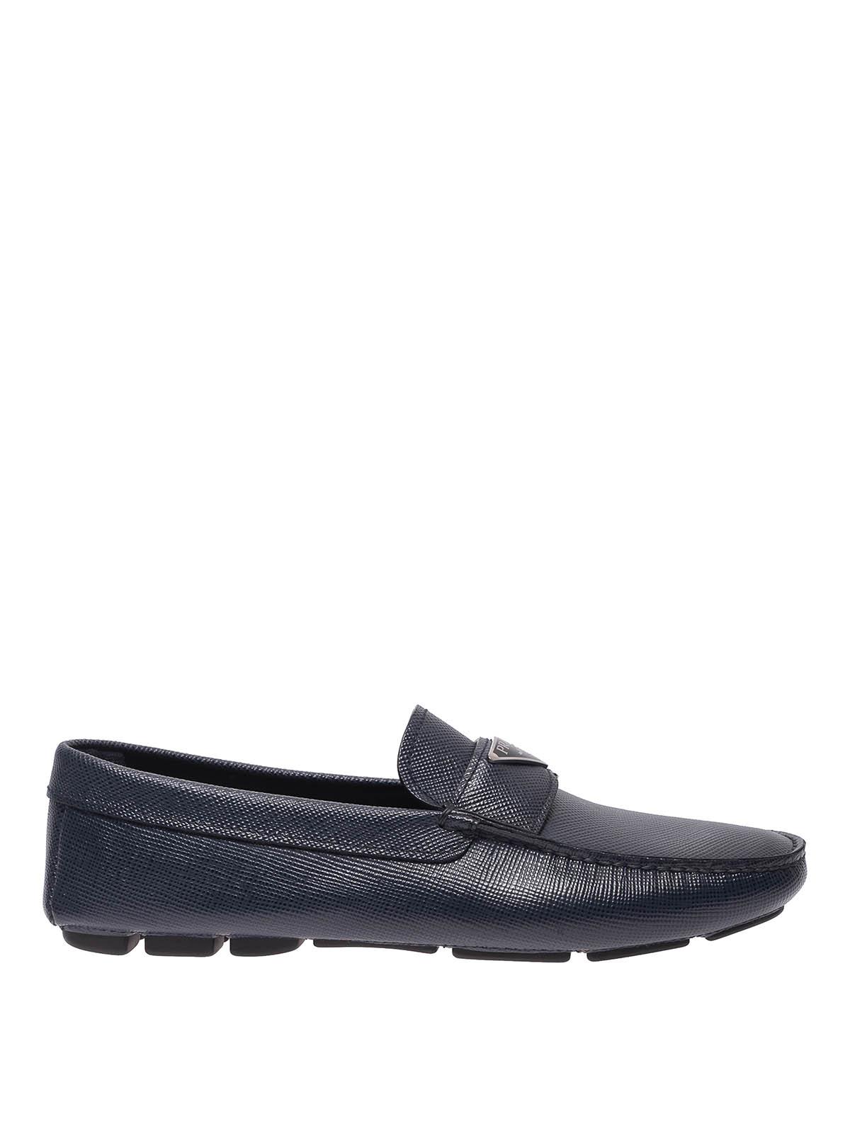 prada patent leather driving loafers