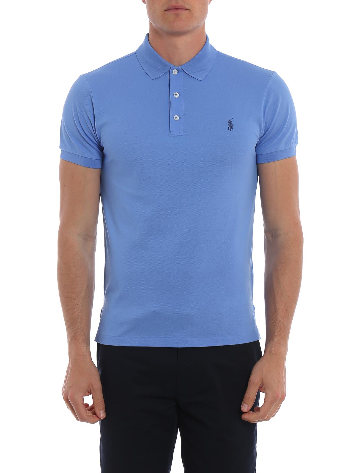 light blue polo tops