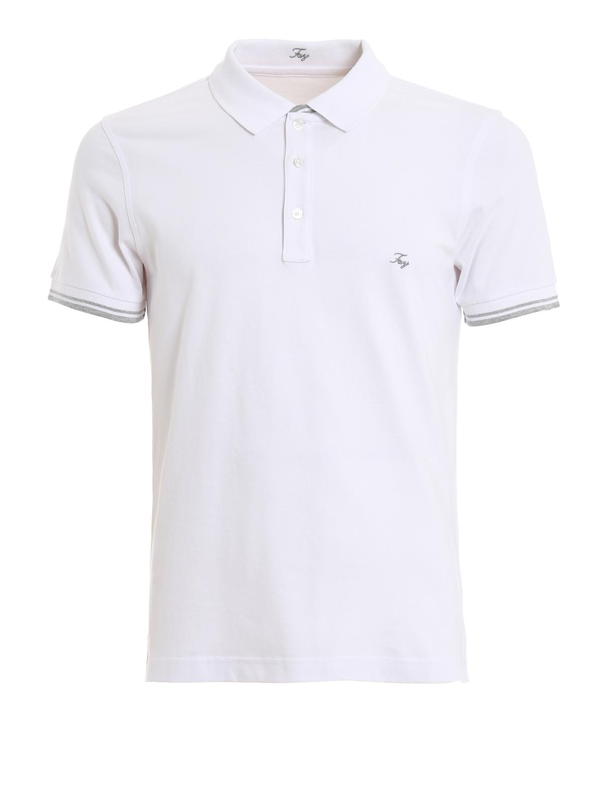 Fay Cotton Double Collar White Polo for Men Lyst