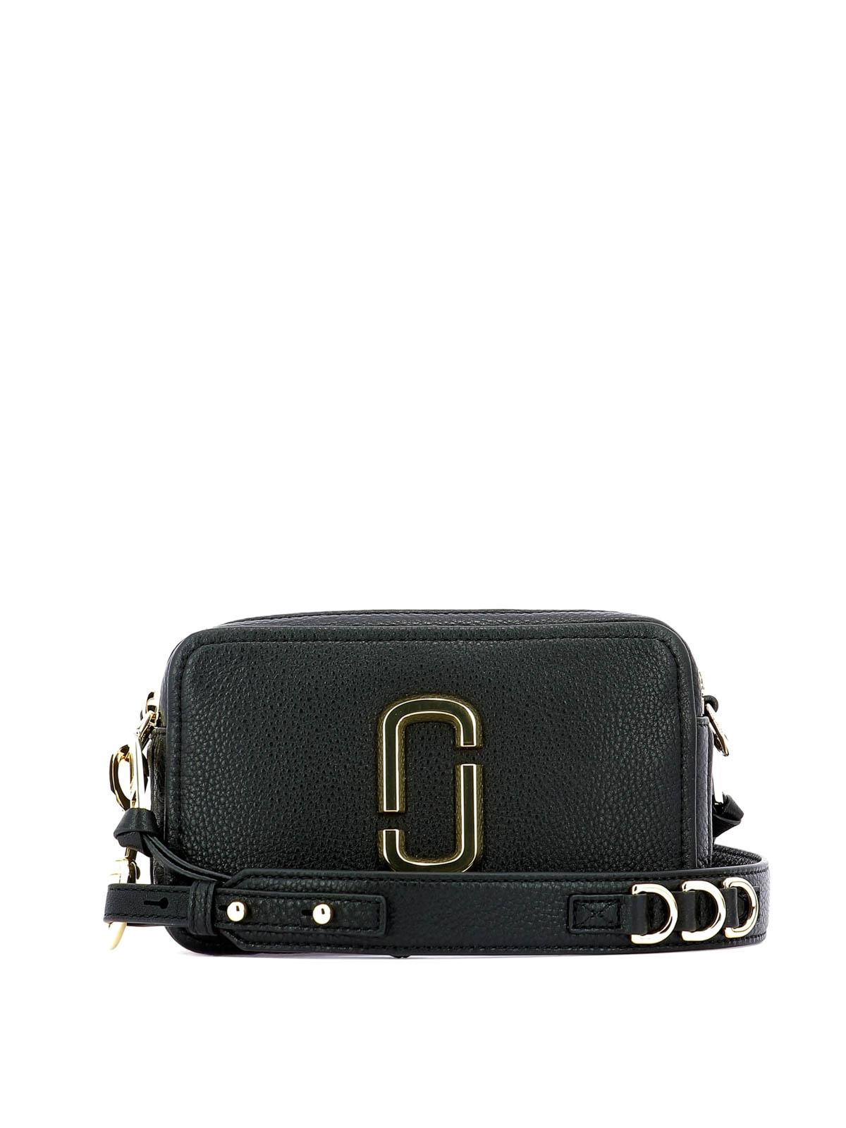 Marc Jacobs Leather The Softshot 21 Black Cross Body Bag - Lyst