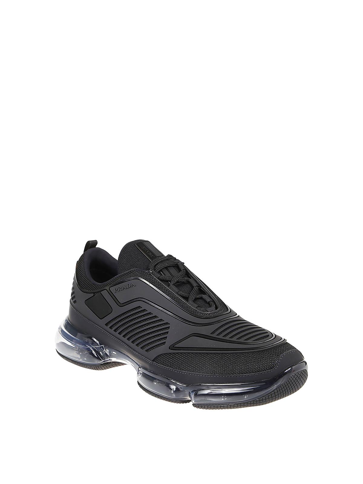 Prada Rubber Cloudbust Air Sneakers in Black for Men - Lyst