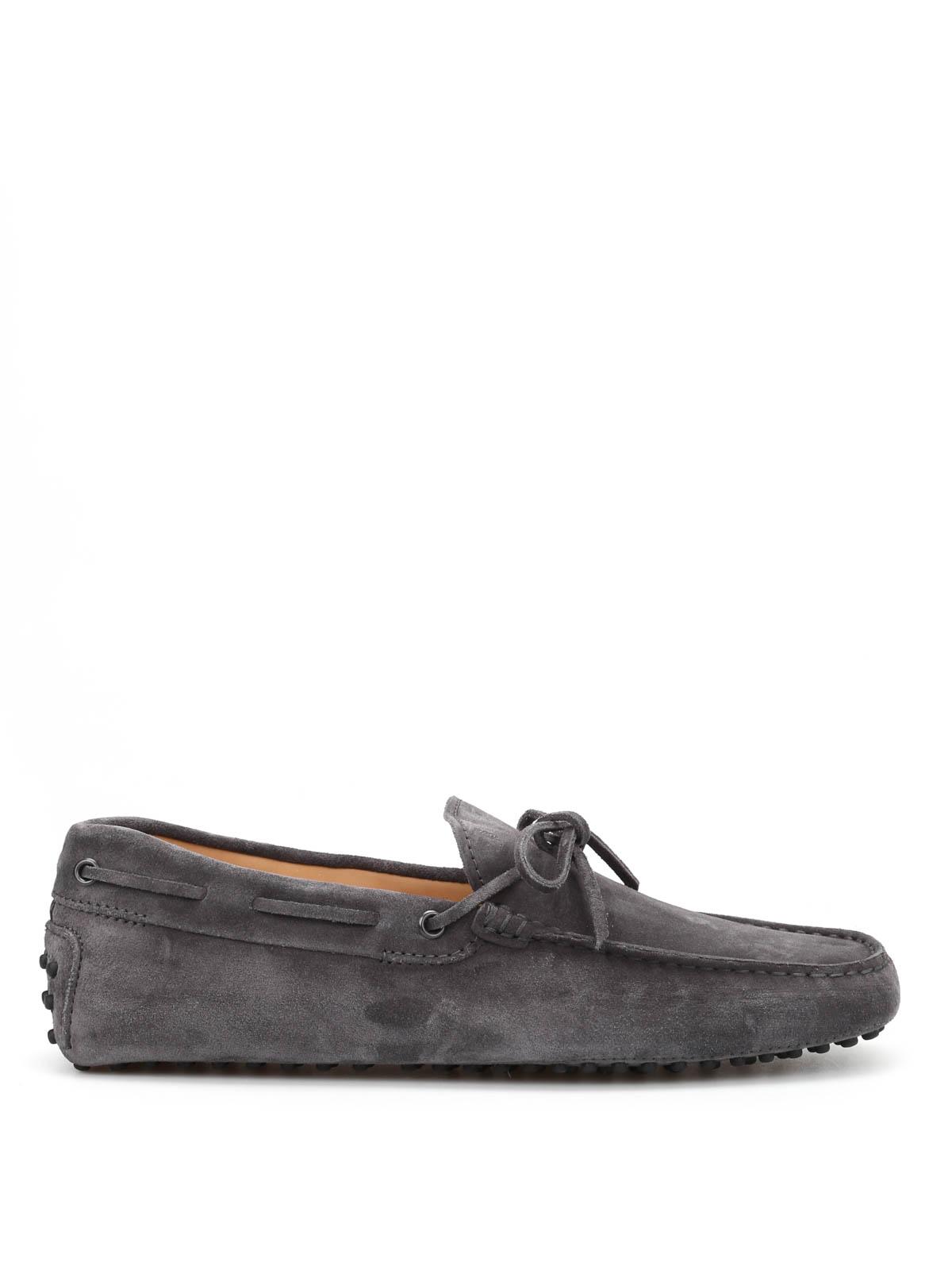 Tod's Suede New Laccetto Loafers in Dark Grey (Gray) - Lyst