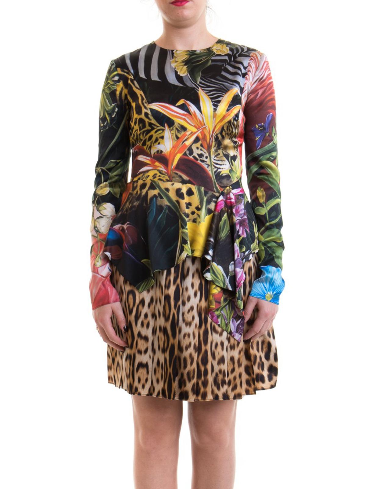 roberto cavalli leopard dress