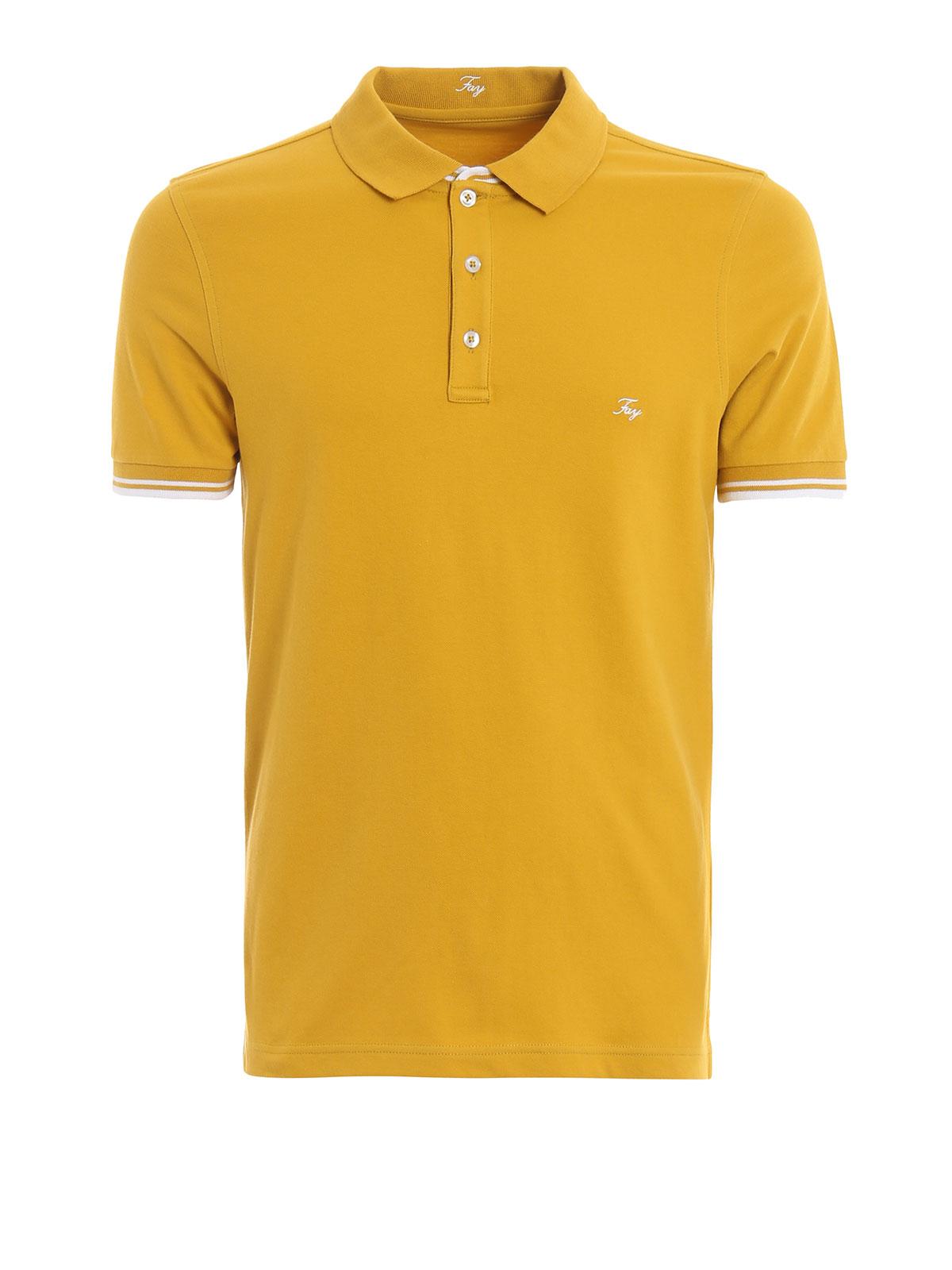 Fay Yellow Cotton Polo Shirt for Men - Save 10% - Lyst