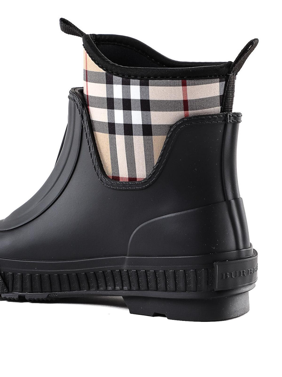 flinton check waterproof rain boot