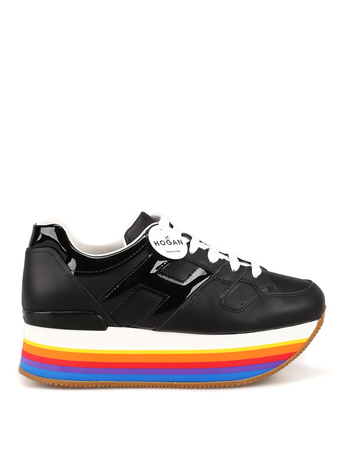 hogan rainbow platform sneakers