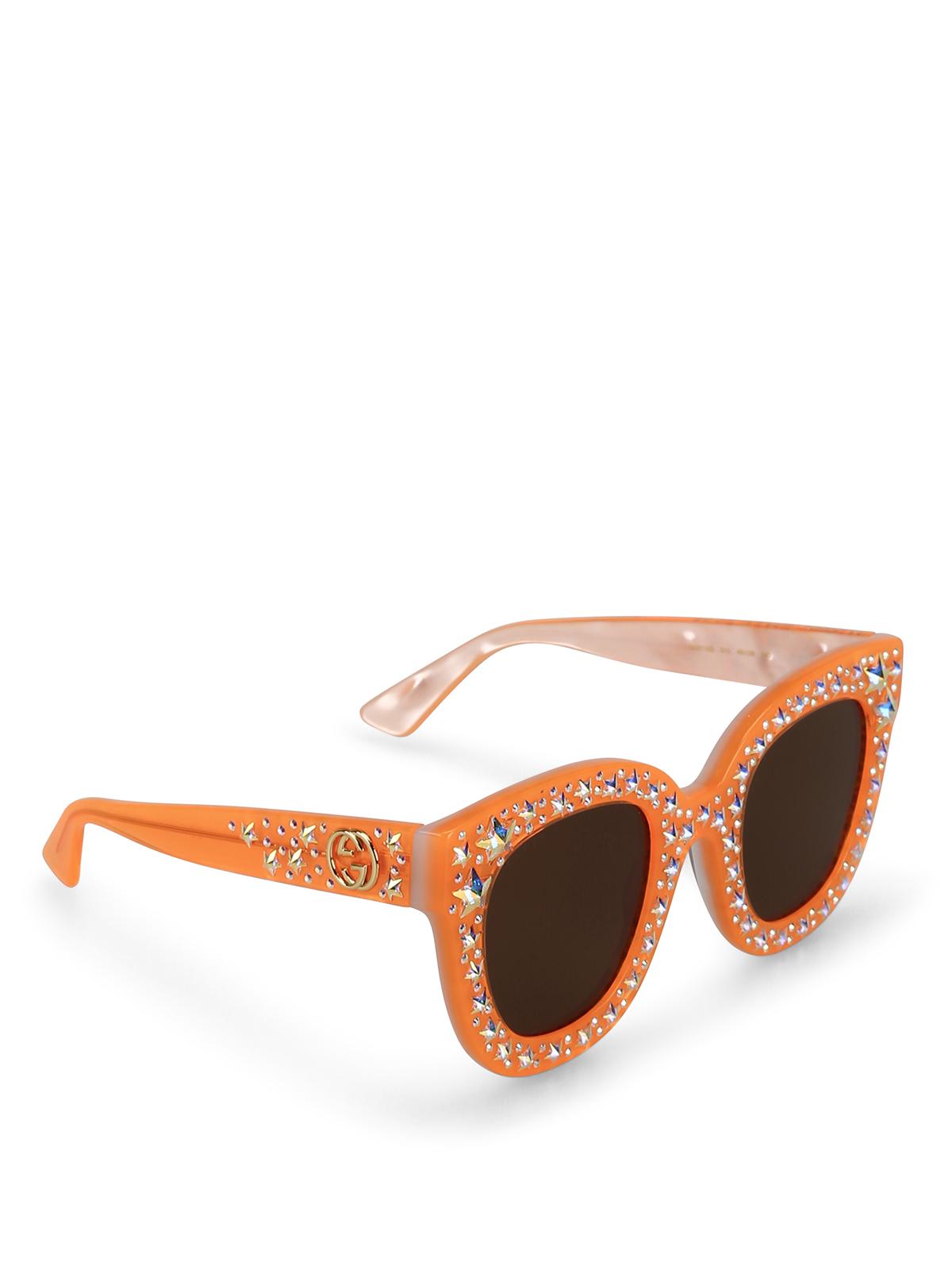 Gucci Orange Sunglasses With Crystal Stars - Save 2% - Lyst