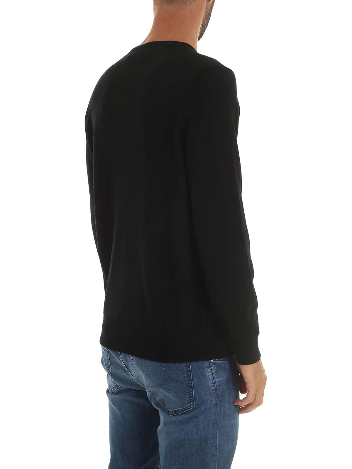 black polo crew neck sweatshirt