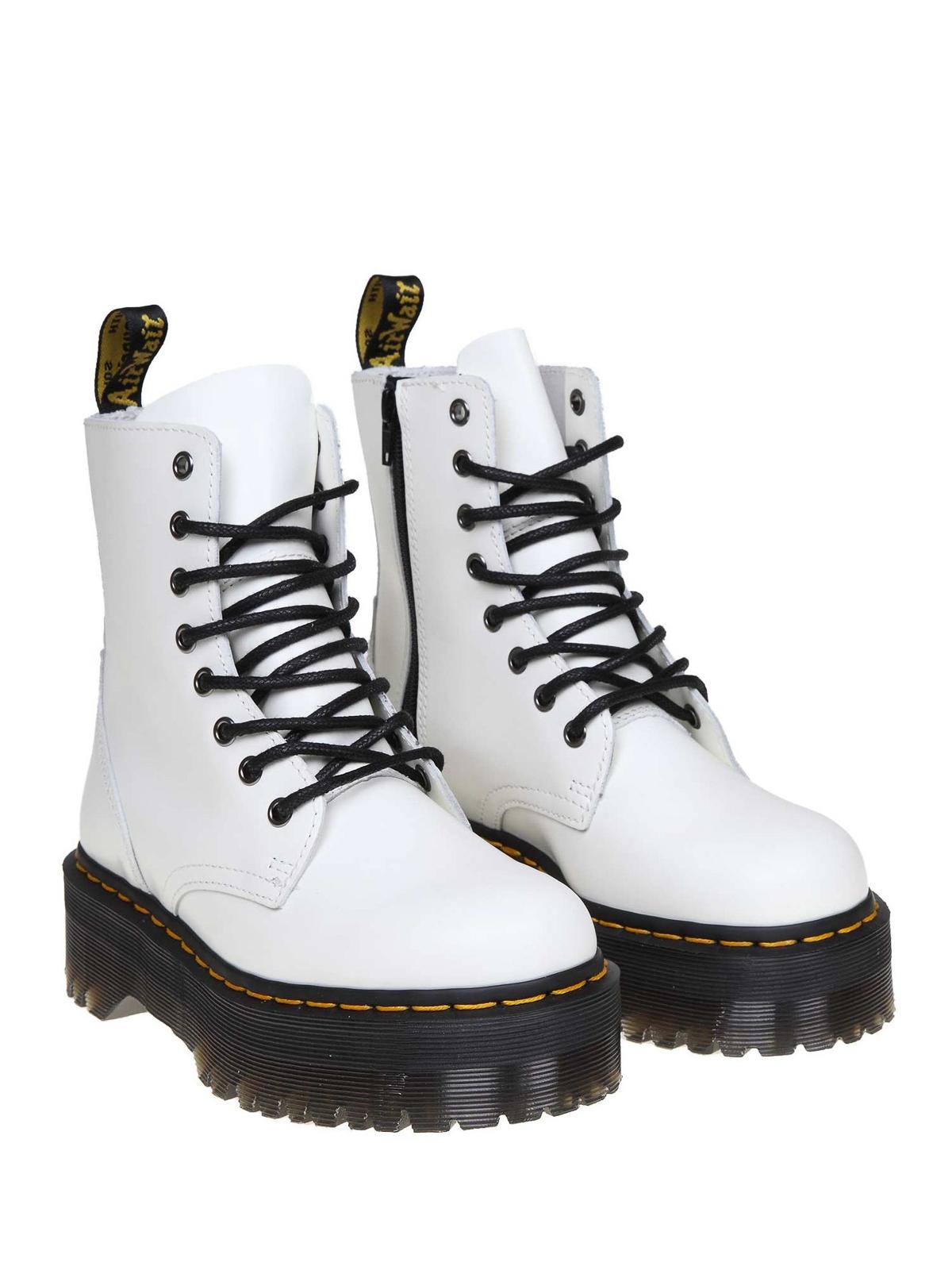dr martens white platform boots