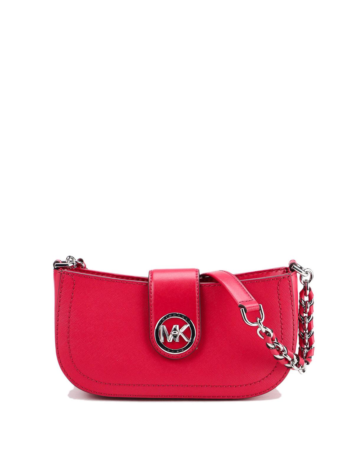 Michael Kors Carmen Extrasmall Saffiano Leather Bag in Red Lyst