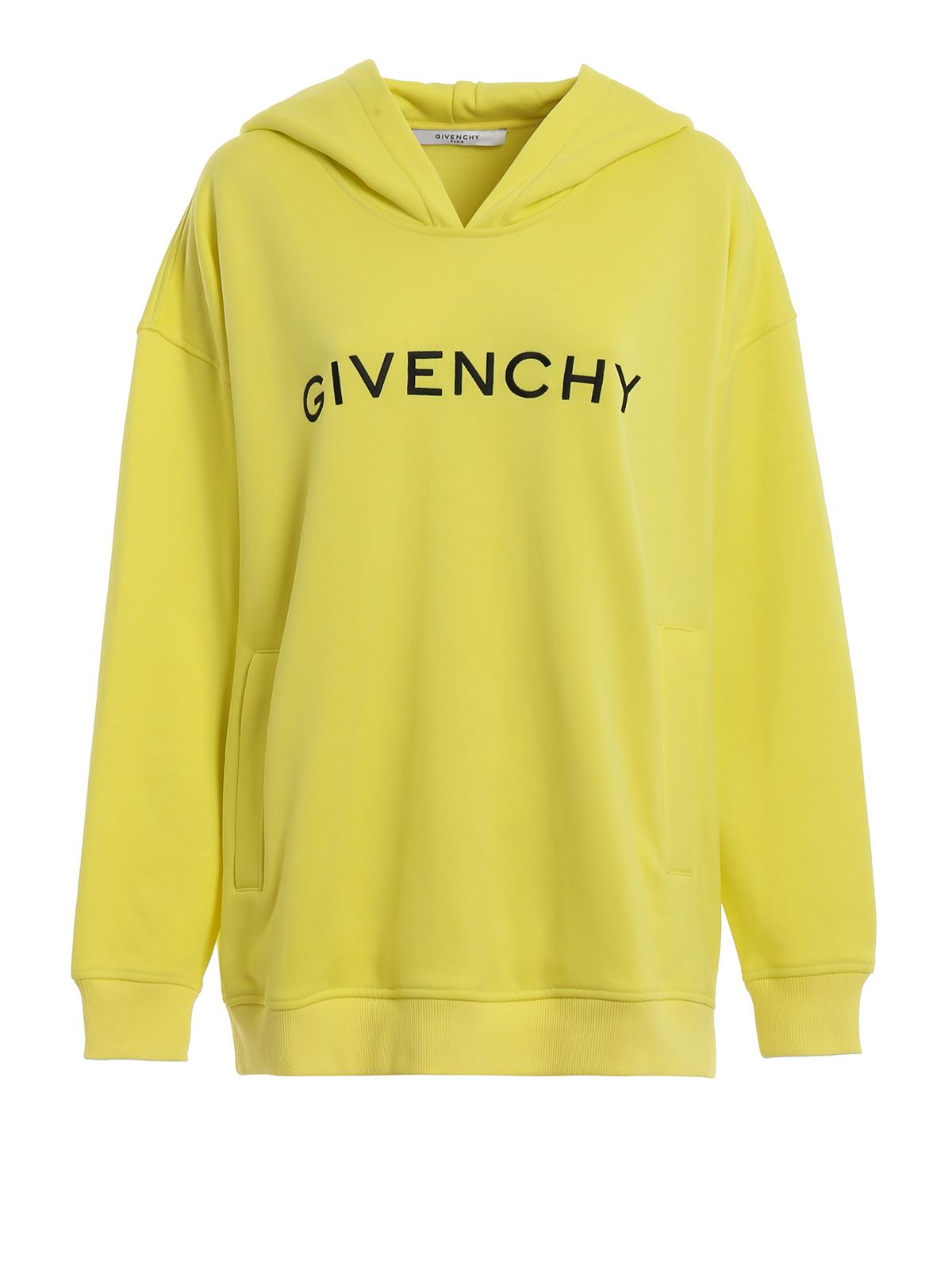 Givenchy Synthetic Logo Embroidery Over Hoodie in Yellow - Save 6% - Lyst