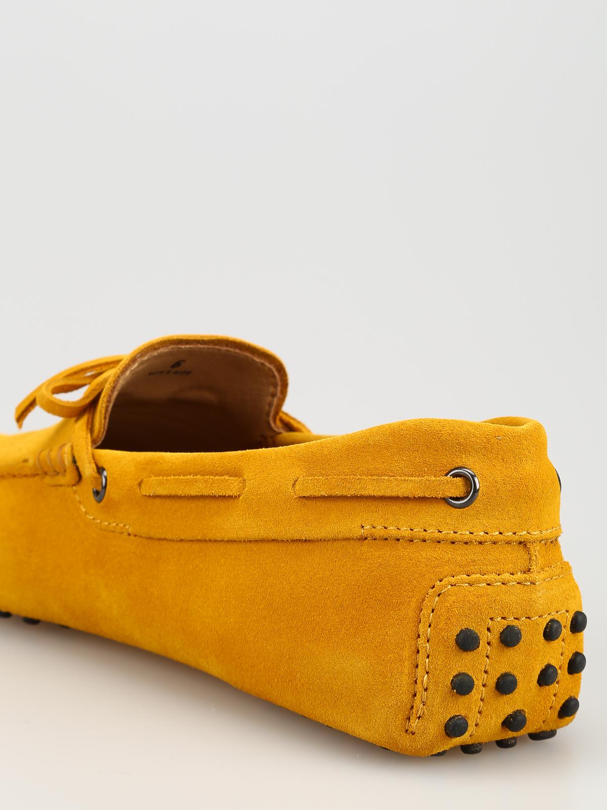Tod's New Laccetto Mustard Yellow Suede Loafers for Men - Lyst
