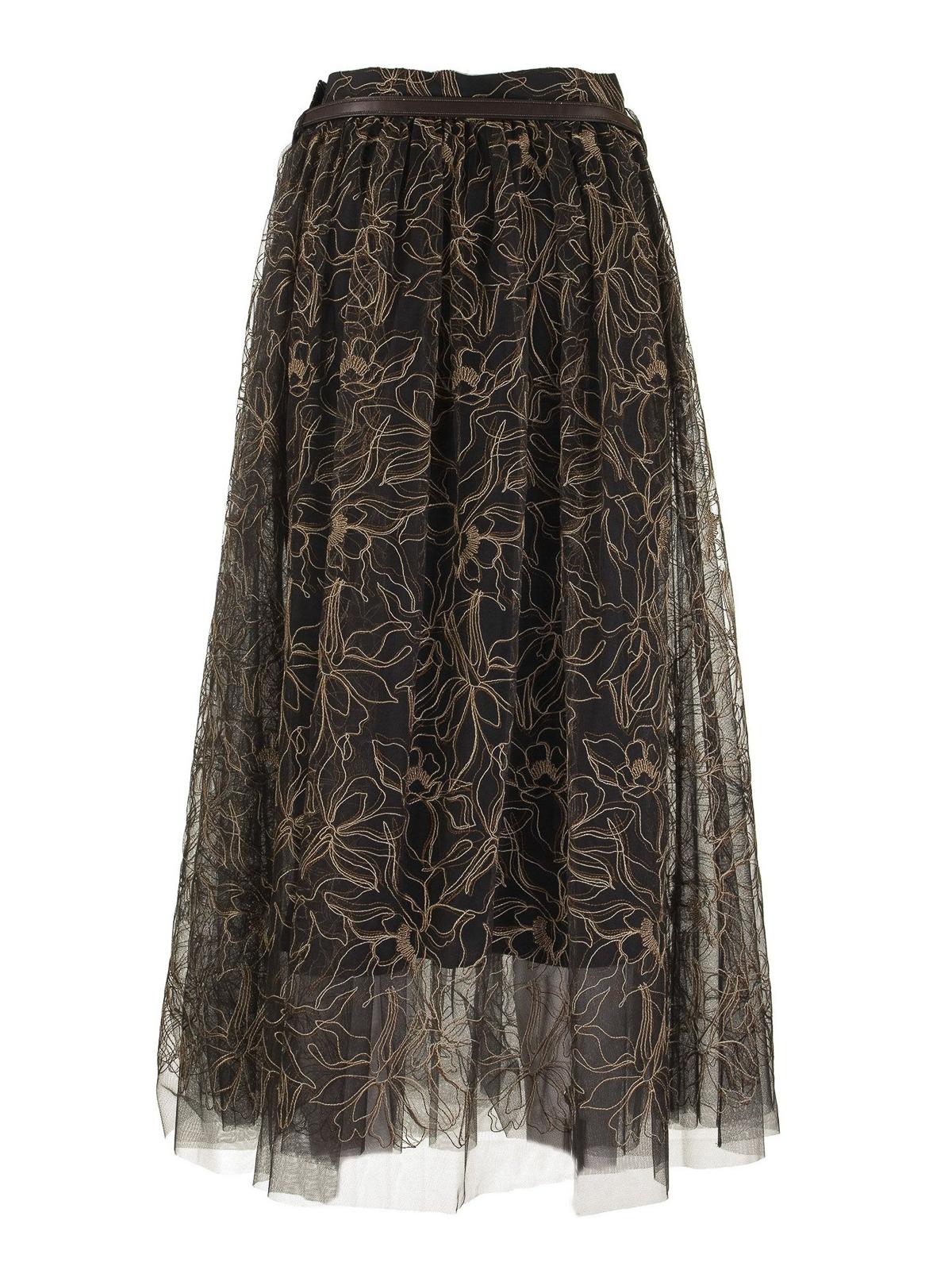 brunello cucinelli tulle skirt