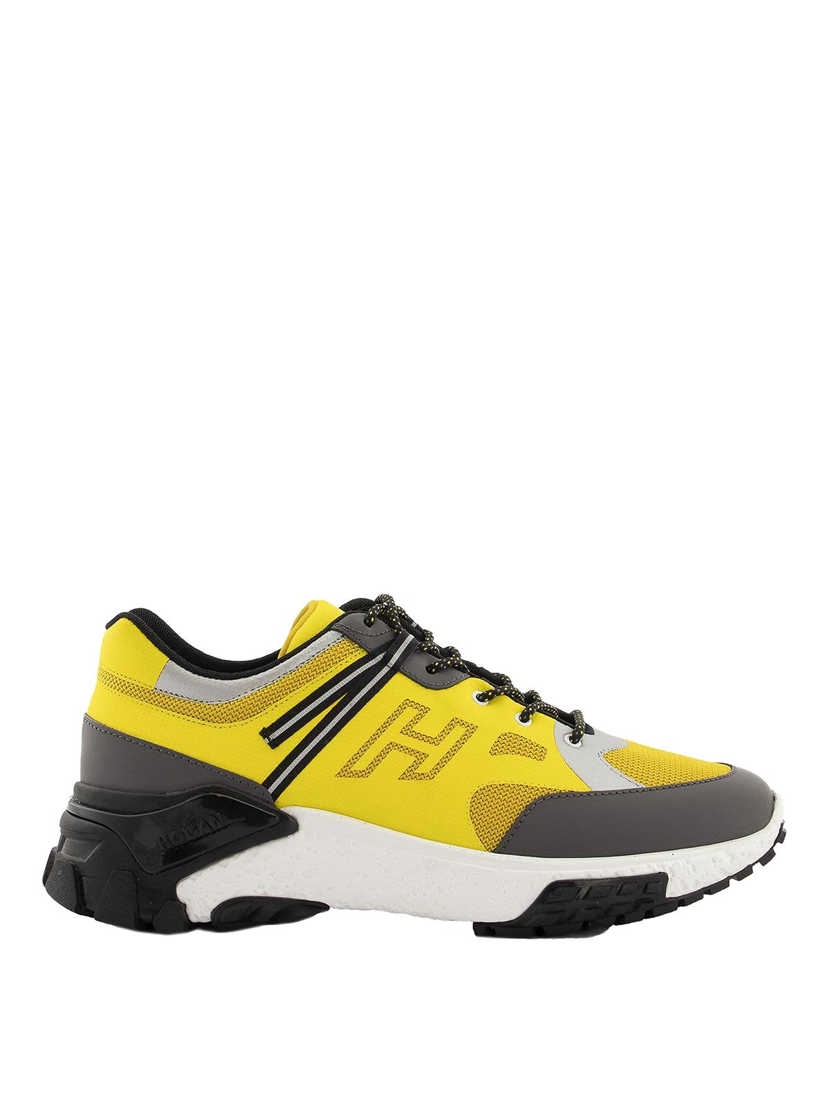 Hogan Leather H477 Urban Trek Sneakers in Yellow for Men - Lyst