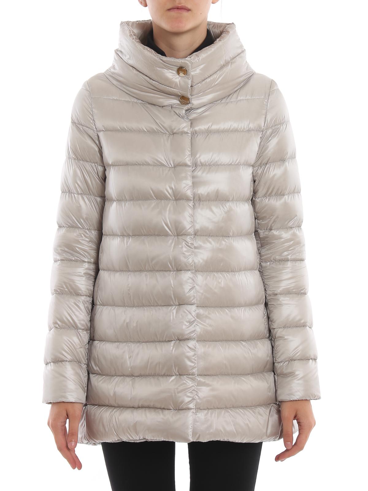 Herno Synthetic Amelia Ultralight Padded Coat in Light Grey (Gray) Lyst