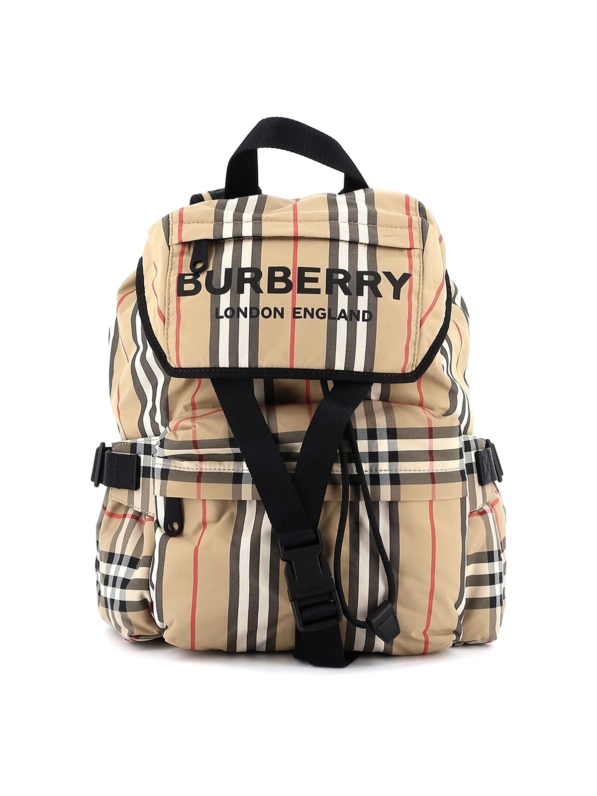 vintage check nylon backpack