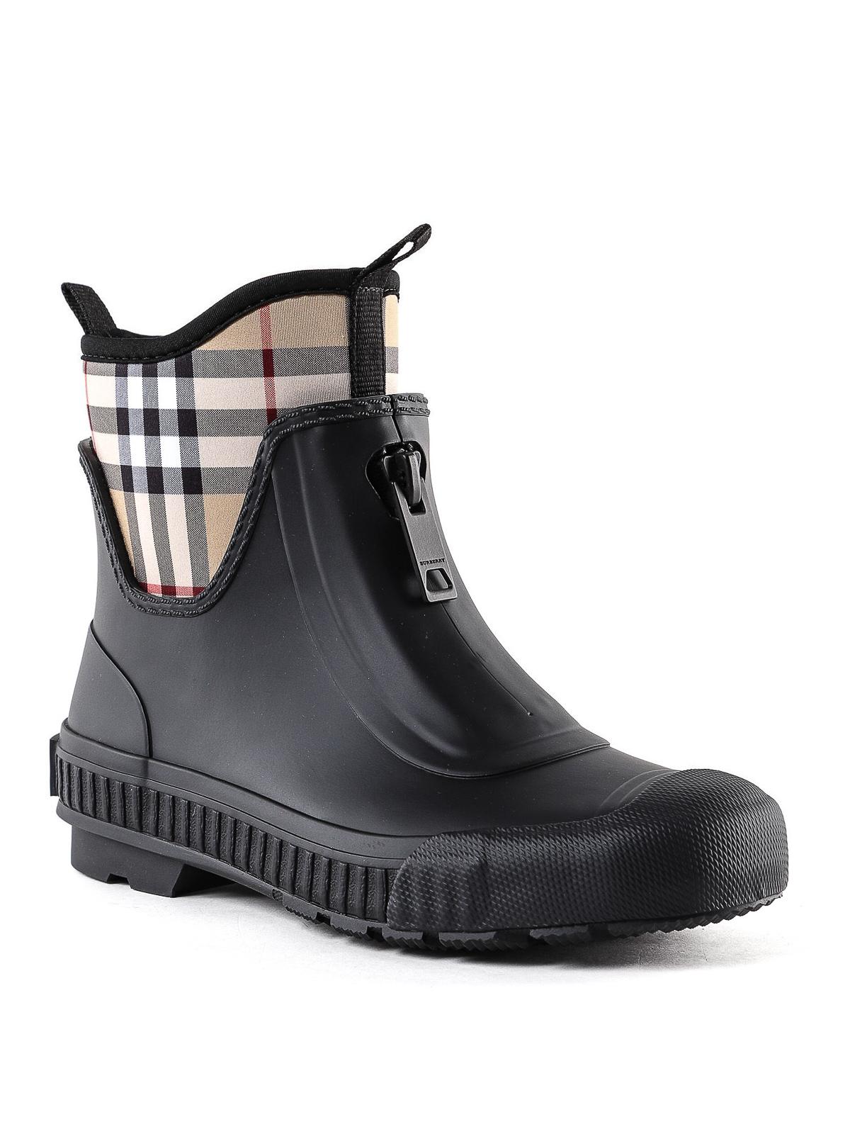 flinton check waterproof rain boot