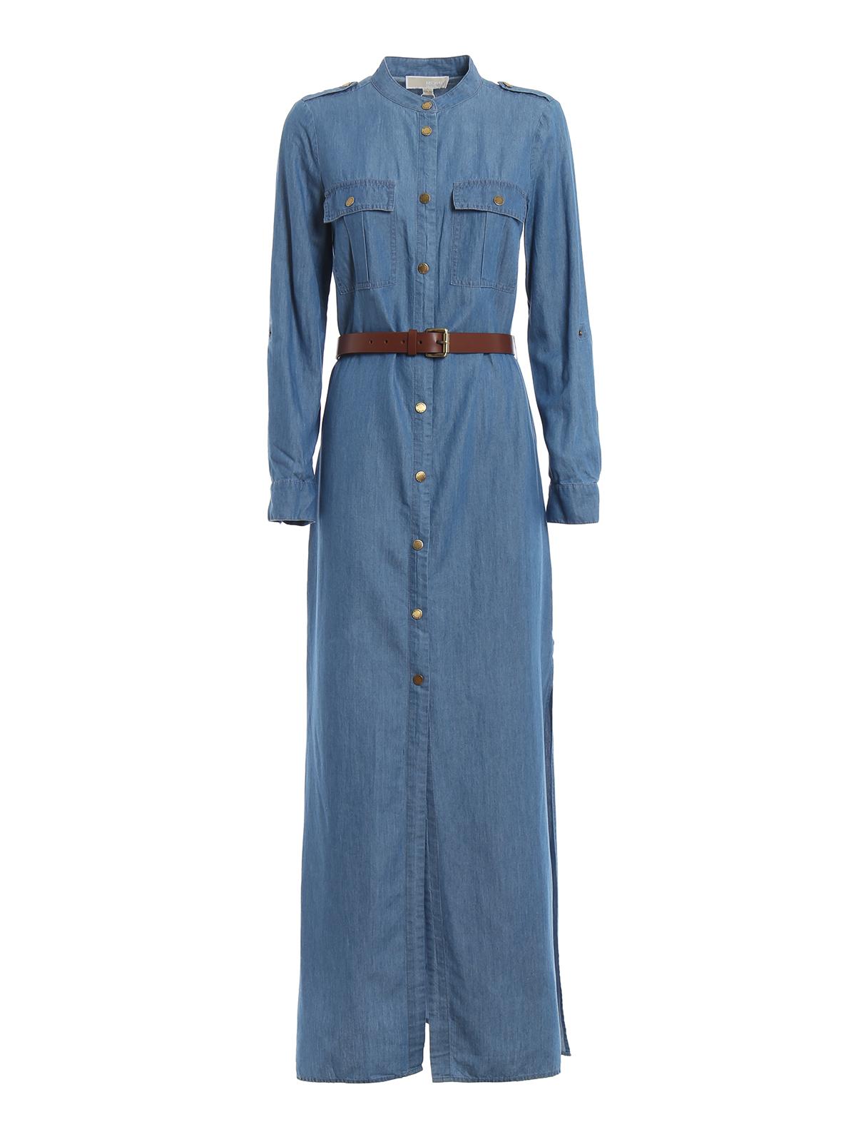 michael michael kors maxi shirt dress