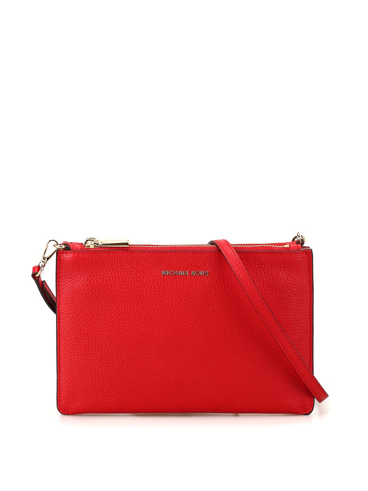 Michael Kors Red Leather Crossbody Bag Lyst