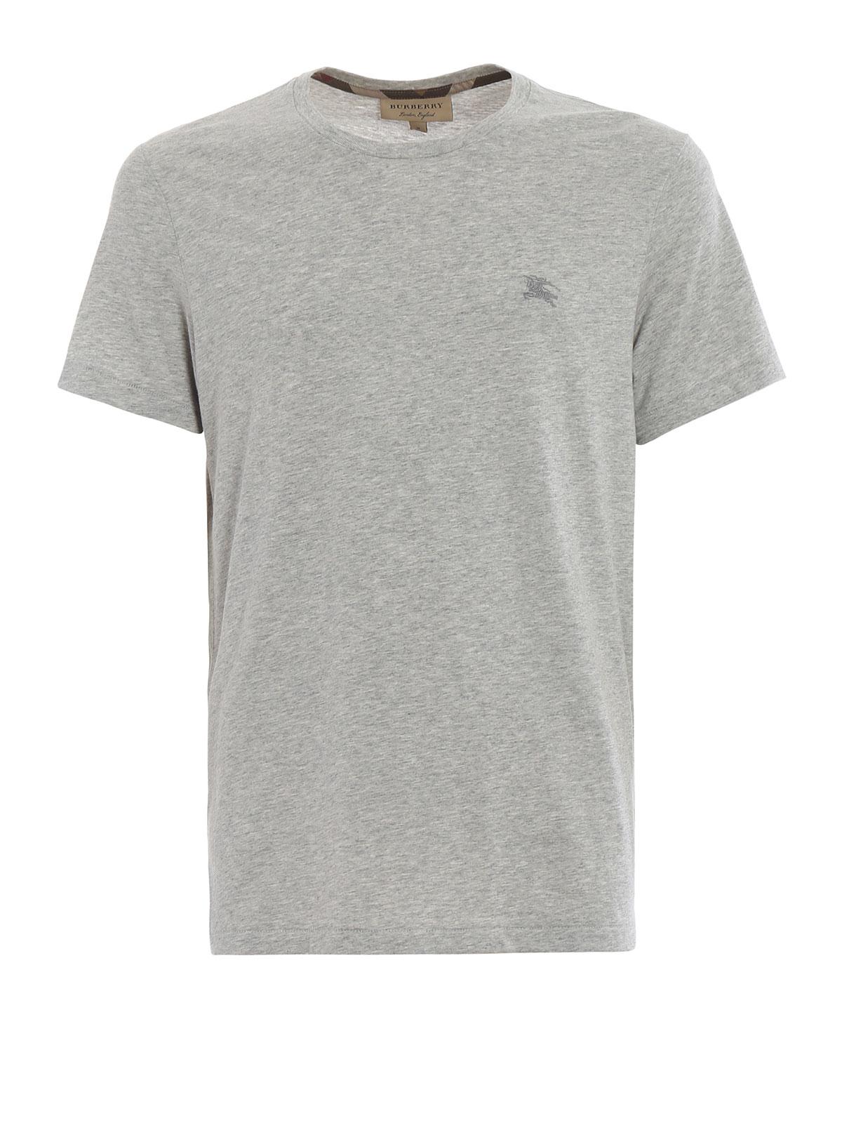 Burberry Cotton Joeforth Grey Jersey T-shirt in Light Grey (Gray) for ...