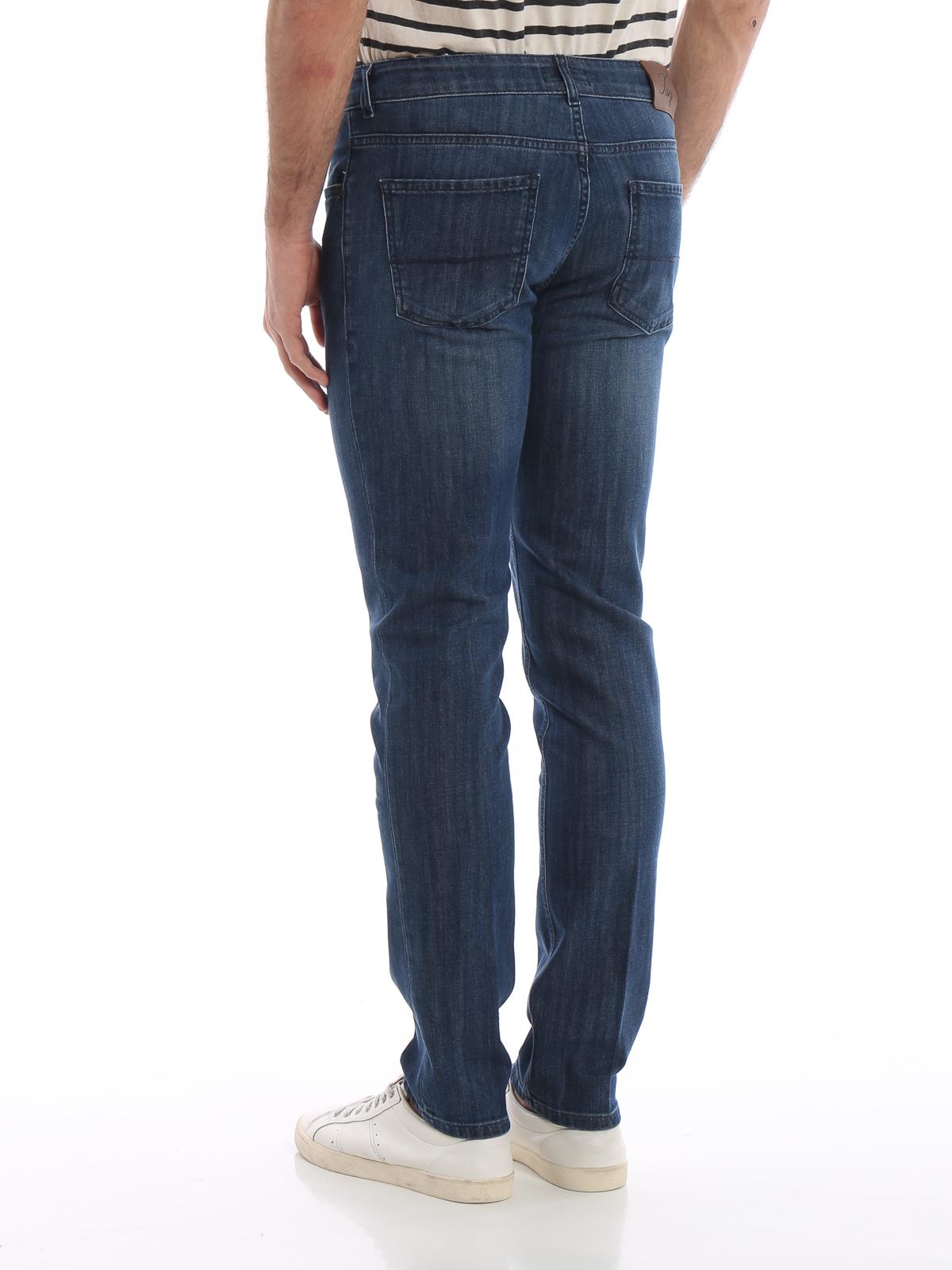 Fay Denim Five Pocket Slim Jeans in Dark Wash (Blue) for Men - Lyst
