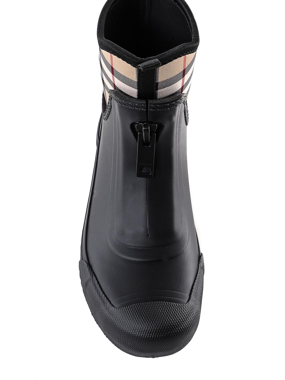 flinton check waterproof rain boot