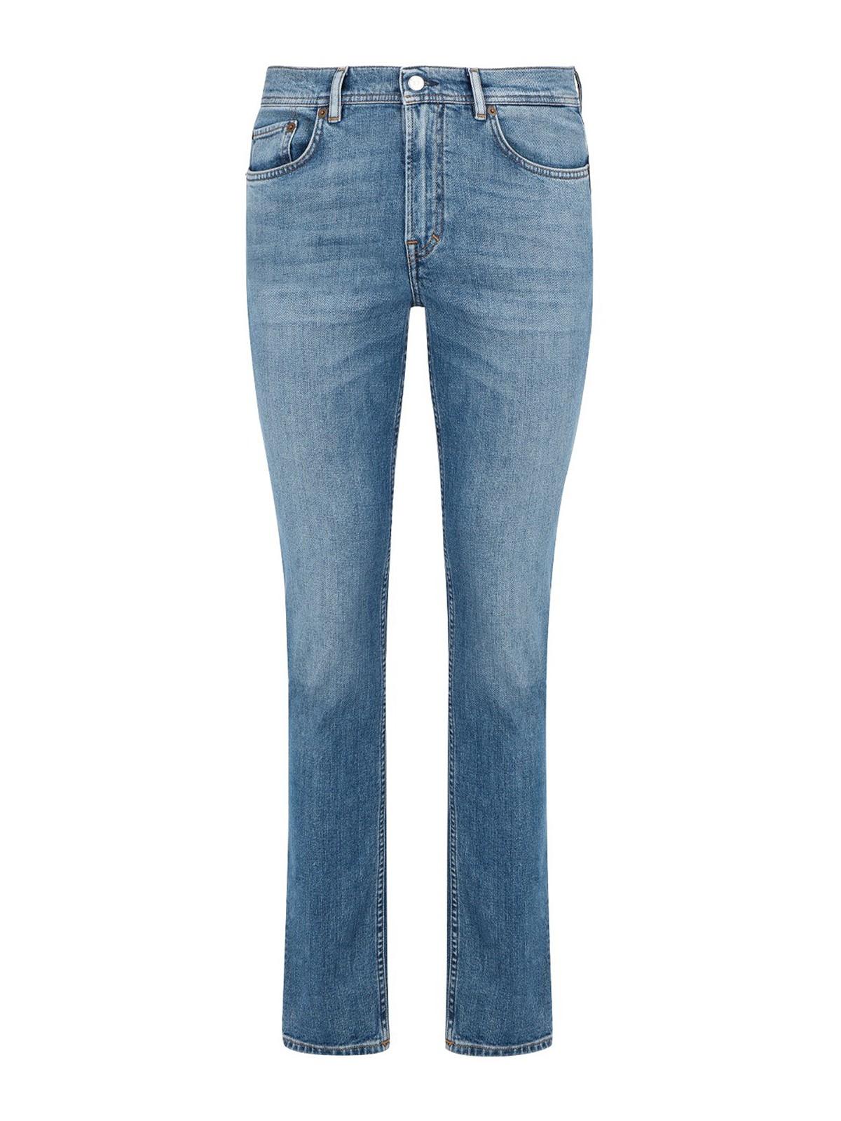 Acne Studios Cotton Denim Jeans in Blue for Men - Lyst