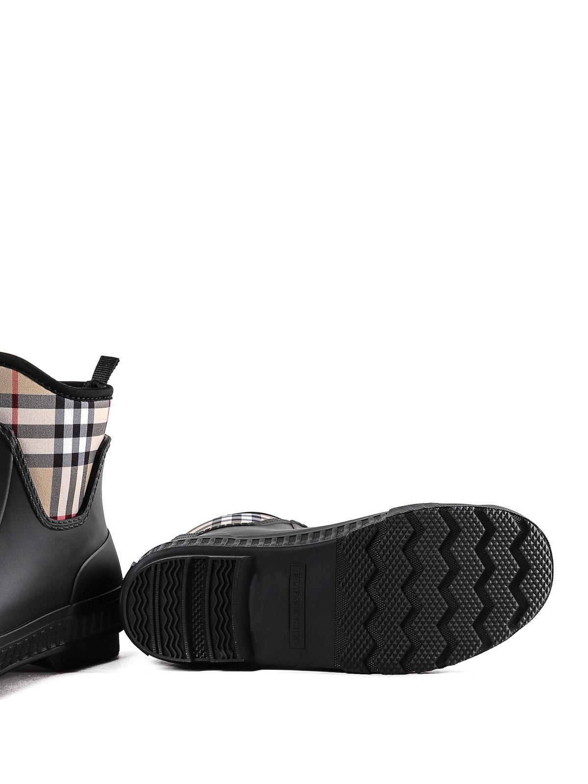 flinton check waterproof rain boot