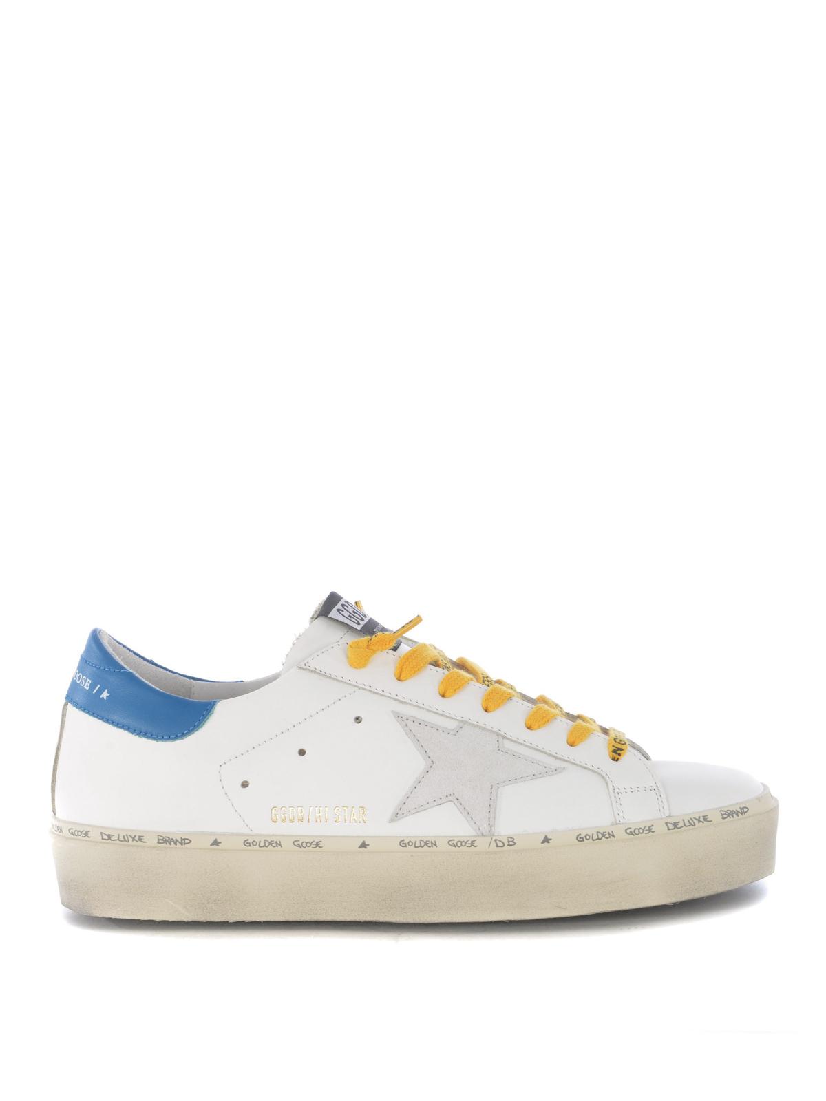 Golden Goose Deluxe Brand Leather Purestar Contrasting Laces Sneakers in White for Men - Lyst