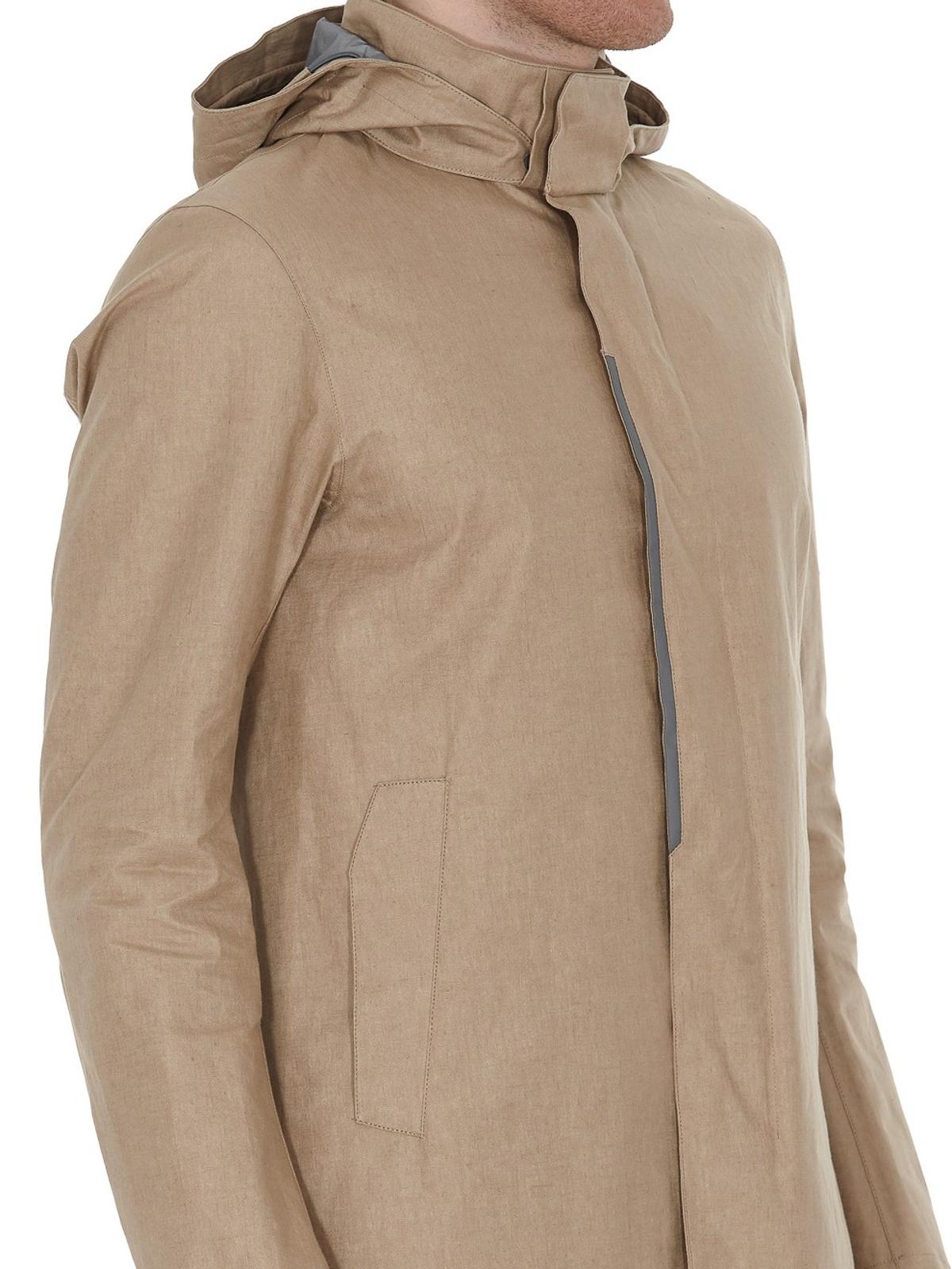 Herno Linen Laminar Raincoat in Beige (Natural) for Men - Lyst