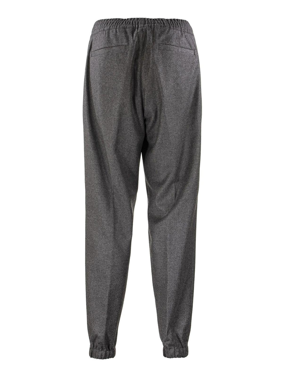 Loro Piana Cashmere Wool Blend Trousers in Grey (Gray) for Men - Lyst