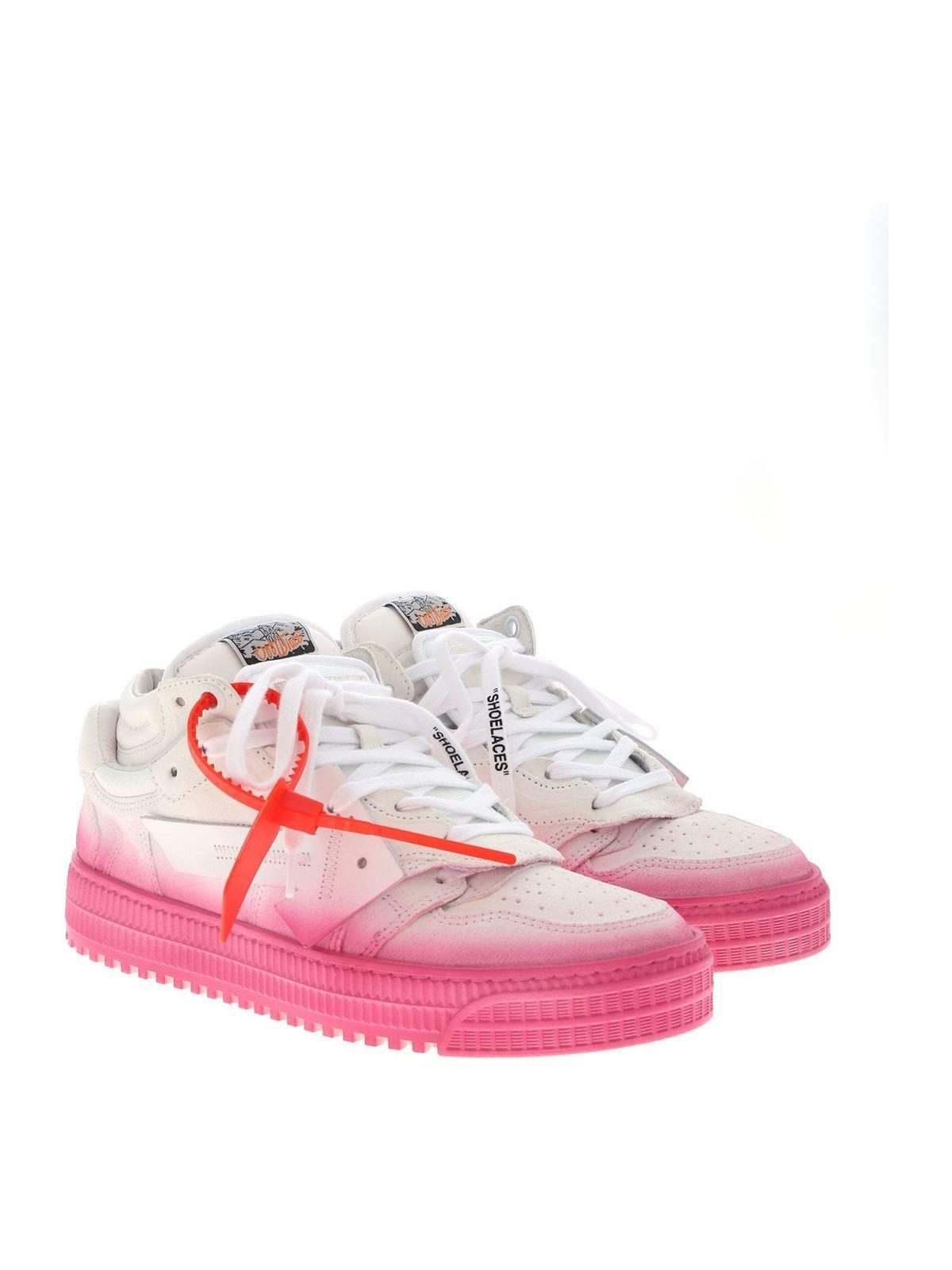 Off-White c/o Virgil Abloh Suede Low 30 Sneakers In Degrade Fuchsia in ...