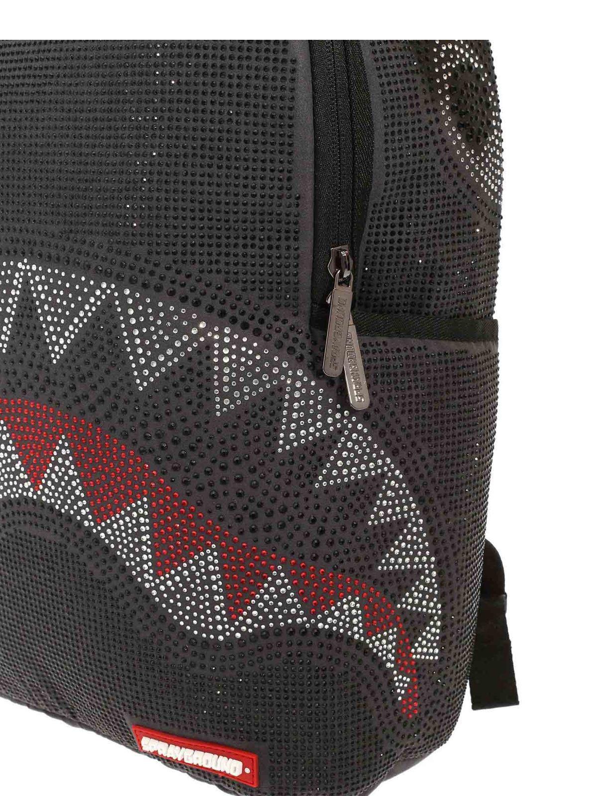 Sprayground Trinity Shark Rhinestones Backpack In Grey in Gray Lyst