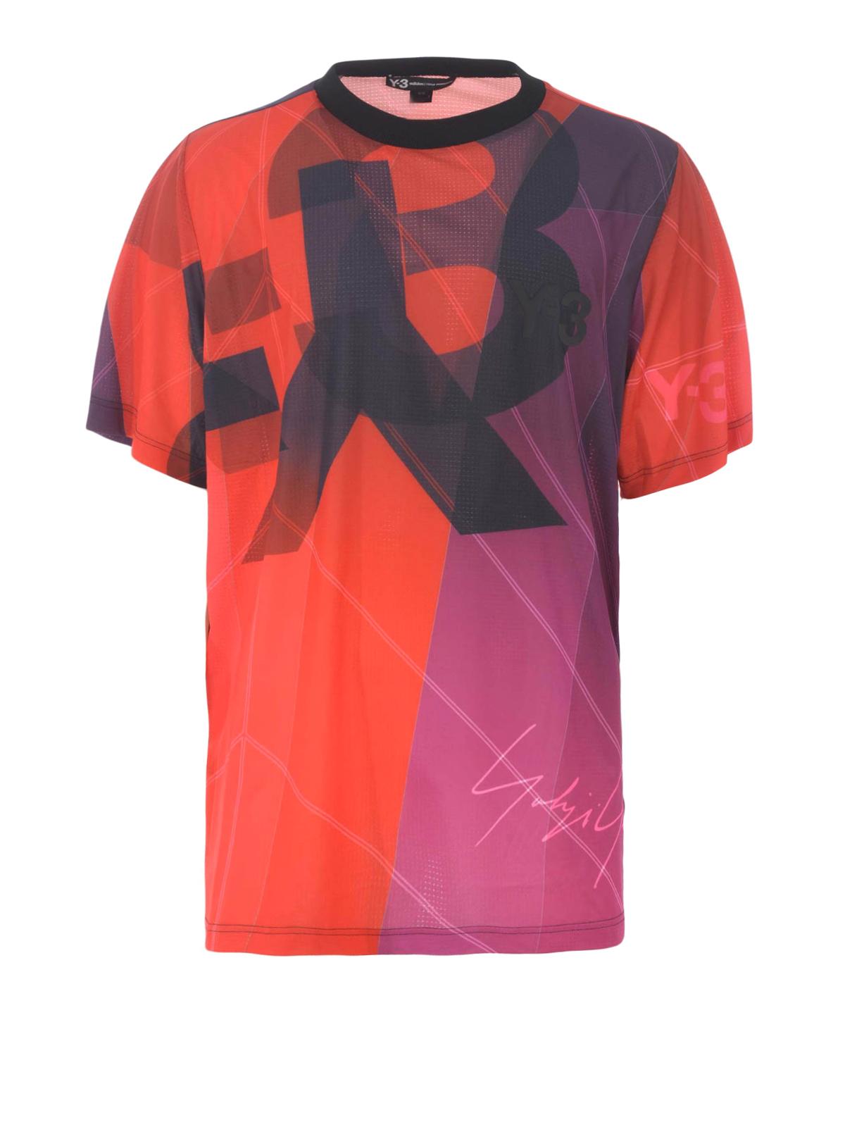 Y-3 Aop Football Red T-shirt for Men - Lyst