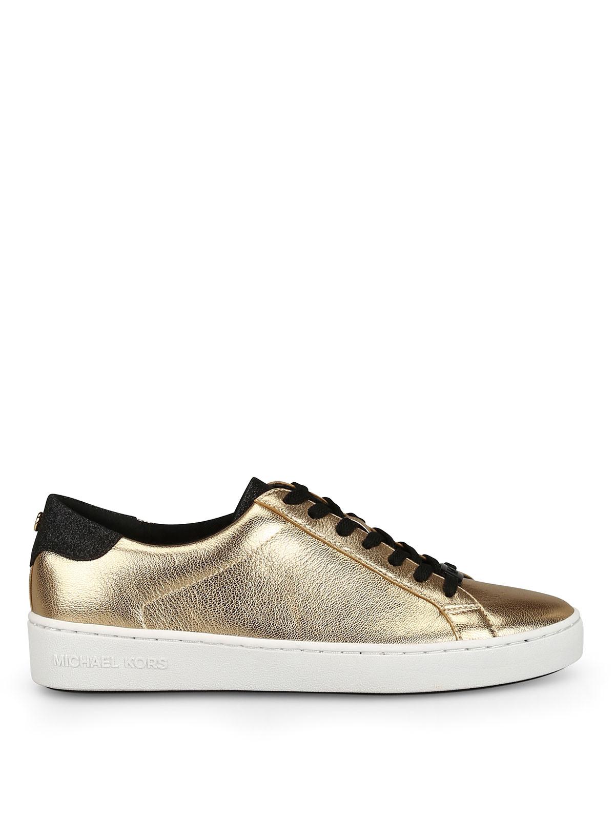michael kors black and gold sneakers