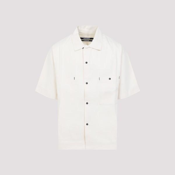 Tシャツ・カットソー JACQUEMUS LA CHEMISE DE-NIMES ALOE (25E255DE060 1516 110) JACQUEMUS M: La Chemise De-Nimes Aloe (Off-White) | DSMG E-SHOP
