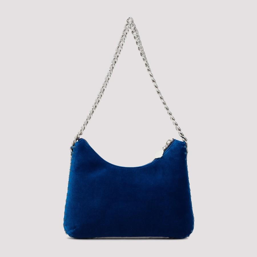 Stella McCartney Falabella Mini Velvet And Crystal Bag in Blue Lyst