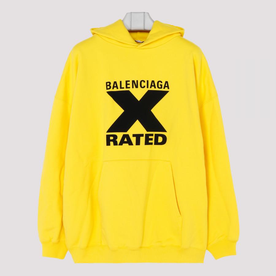Balenciaga Cotton Yellow X Rated Hoodie | Lyst
