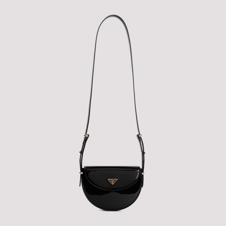 Prada Patent Calf Leather Shoulder Bag Unica in White Lyst
