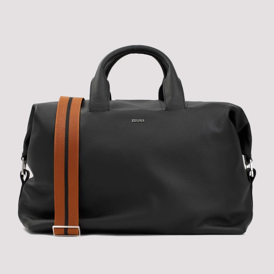 Zegna Technical Fabric Holdall 55 Bag in Black for Men | Lyst