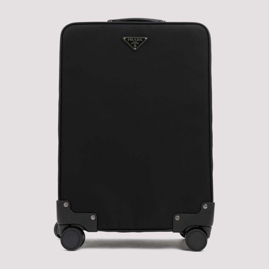 Prada Re nylon And Saffiano Leather Trolley in Black Lyst