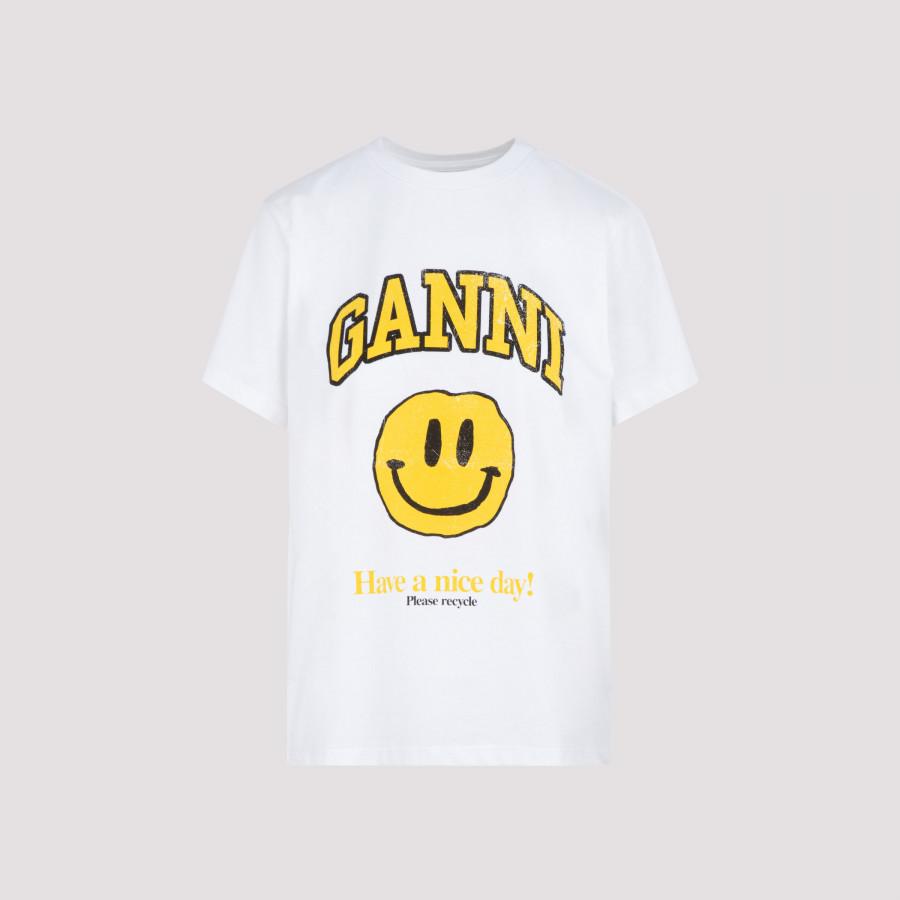 Ganni Cotton Smile T-shirt L - Lyst