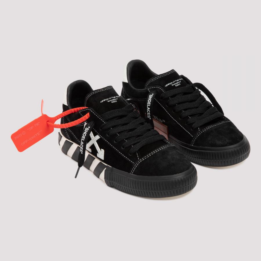 black striped vulcanized sneakers