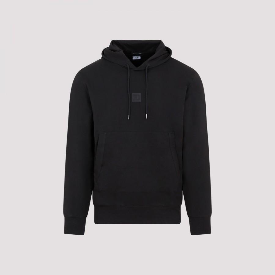C.P. Company Metropolis Logo Hoodie Sweatshirt in Black for Men Lyst