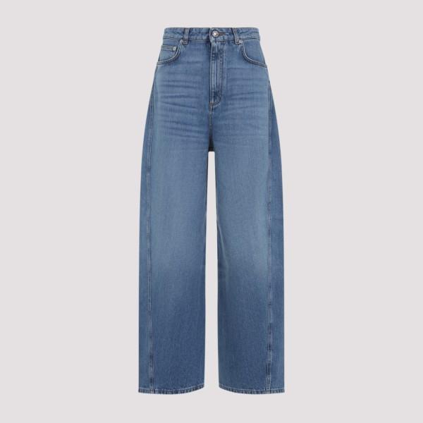 デニム・ジーパン Givenchy Barrel Jeans In Denim Givenchy Mid-Rise Barrel-Leg Denim Cocoon Trousers | Neiman